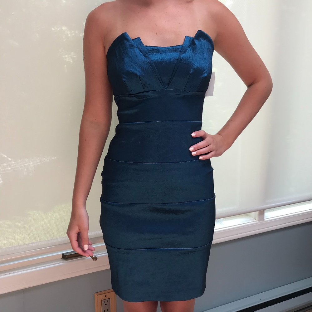 HOST PICK Strapless Blue Cocktail Dress